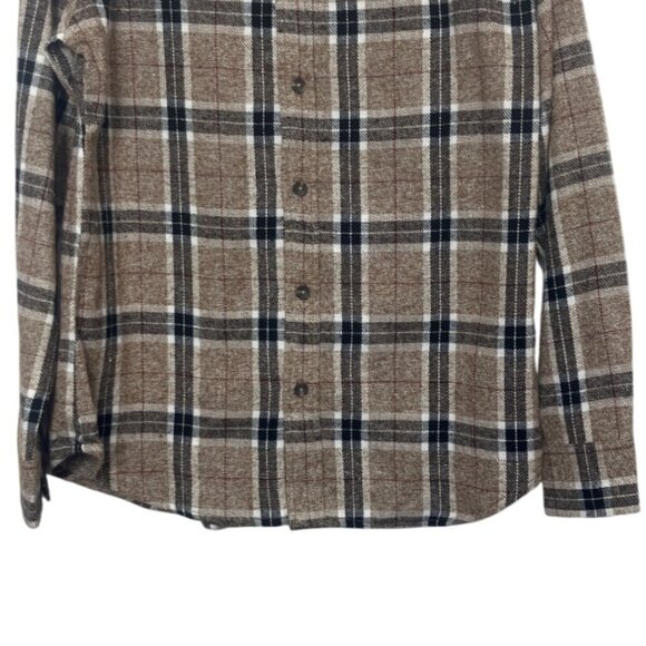 Smith & Mills Plaid Flannel Shirt Mens Small Brown New WOT - Picture 4 of 7